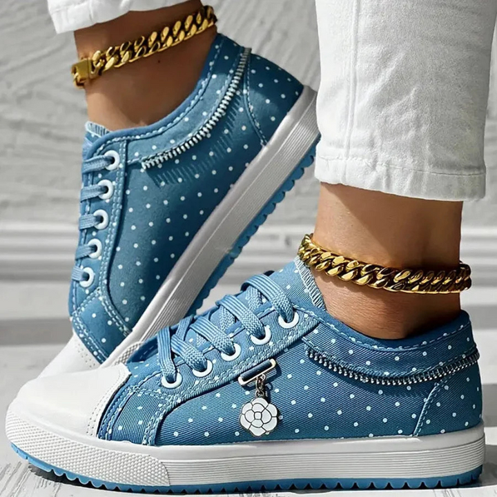 Sneakersy Kalina™ – eleganckie damskie sneakersy z kwiatowym detalem