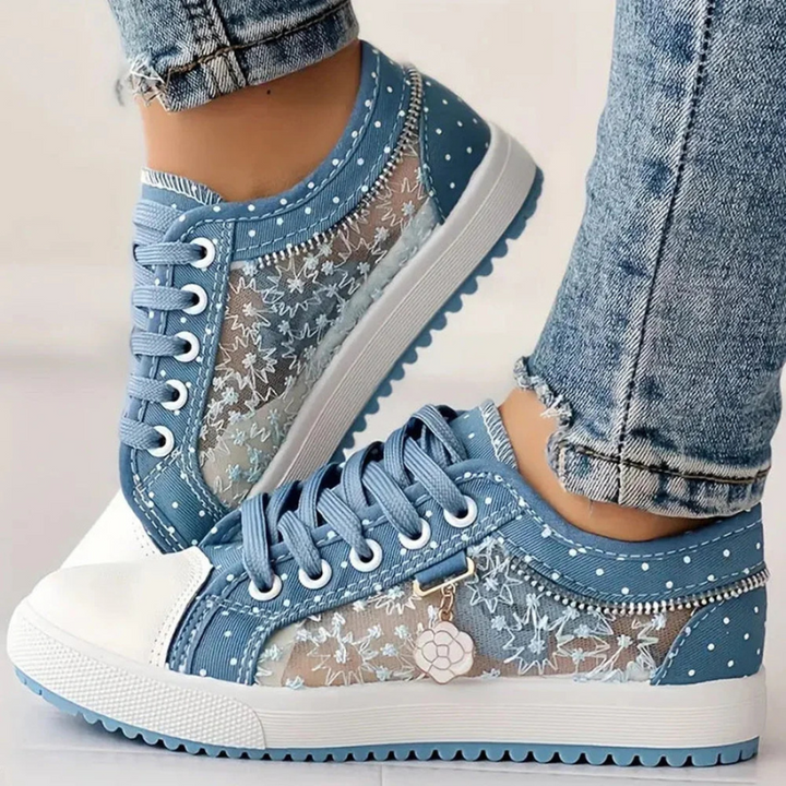 Sneakersy Kalina™ – eleganckie damskie sneakersy z kwiatowym detalem