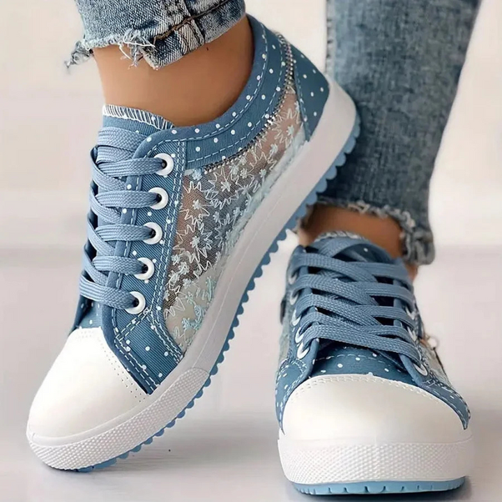 Sneakersy Kalina™ – eleganckie damskie sneakersy z kwiatowym detalem