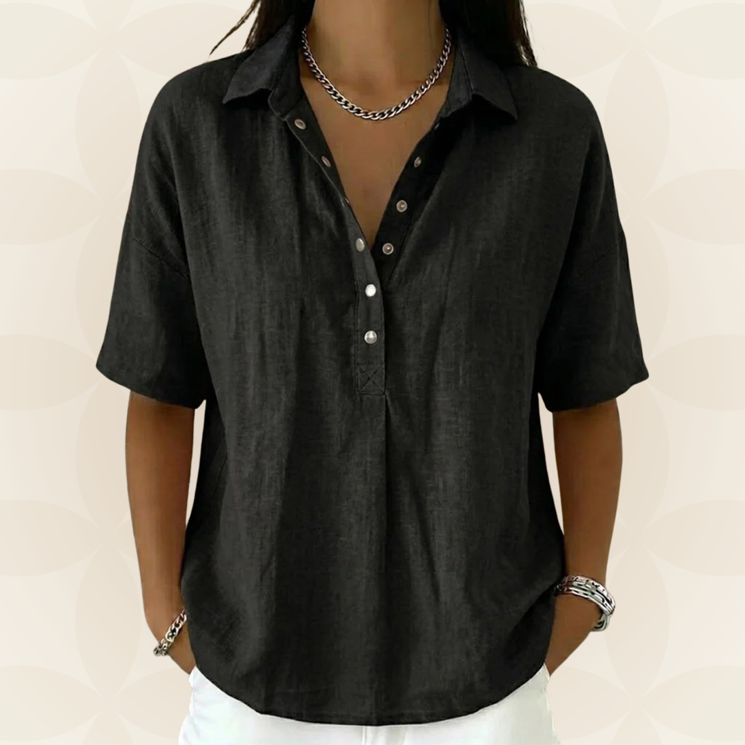 Bluzka Malwina™ – z kołnierzykiem i guzikami