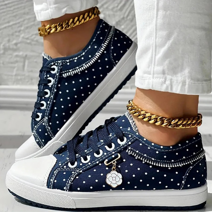 Sneakersy Kalina™ – eleganckie damskie sneakersy z kwiatowym detalem