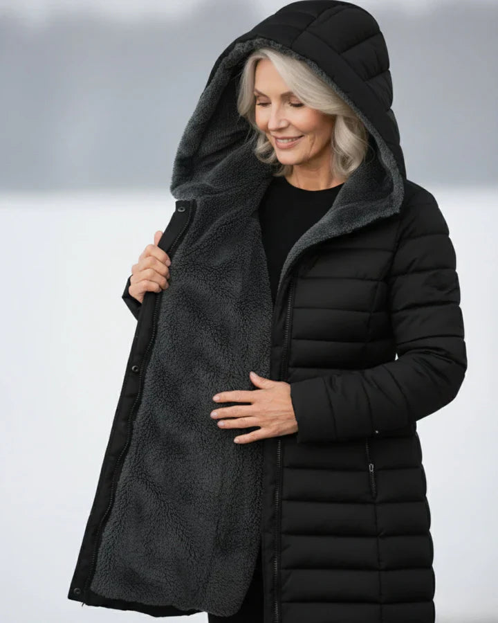 Elżbieta - Elegancki płaszcz damski z dopracowanym wykończeniem